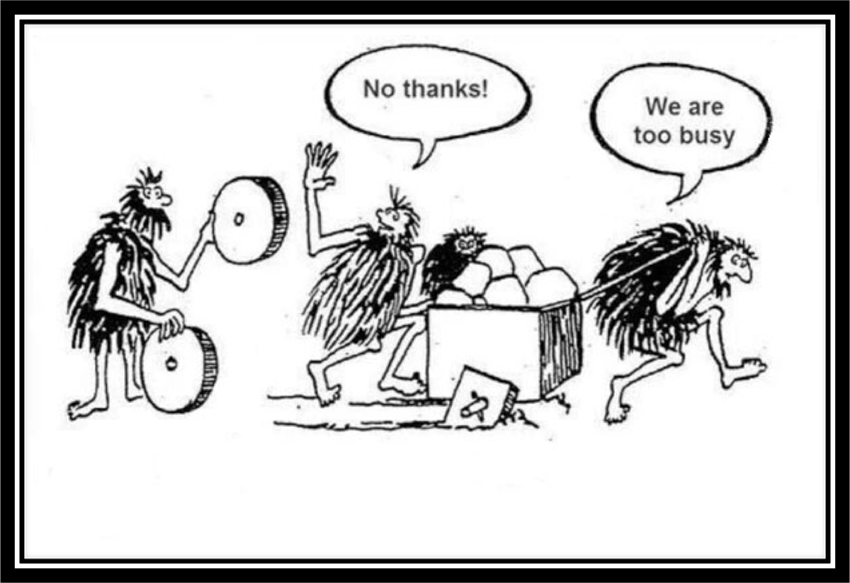 Letting go of something holding us back is almost always a good decision. As educators, letting go of a less effective practice can open the door to find our next level of excellence - Maybe a round wheel instead of a square!
