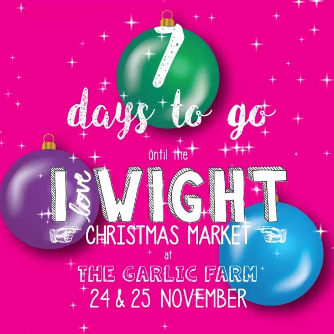 realilovewight's tweet photo. Only 7 days til our Xmas Market at @TheGarlicFarm!
Today we can reveal we will have @tipsywight , The Little Cookie Dough Co and lovely candles from Chilliwinter there all weekend...we will also have Mama Rocks singing on Sat pm. We've got it all covered!
See you there 9-5pm! https://t.co/D0mWySkTj4