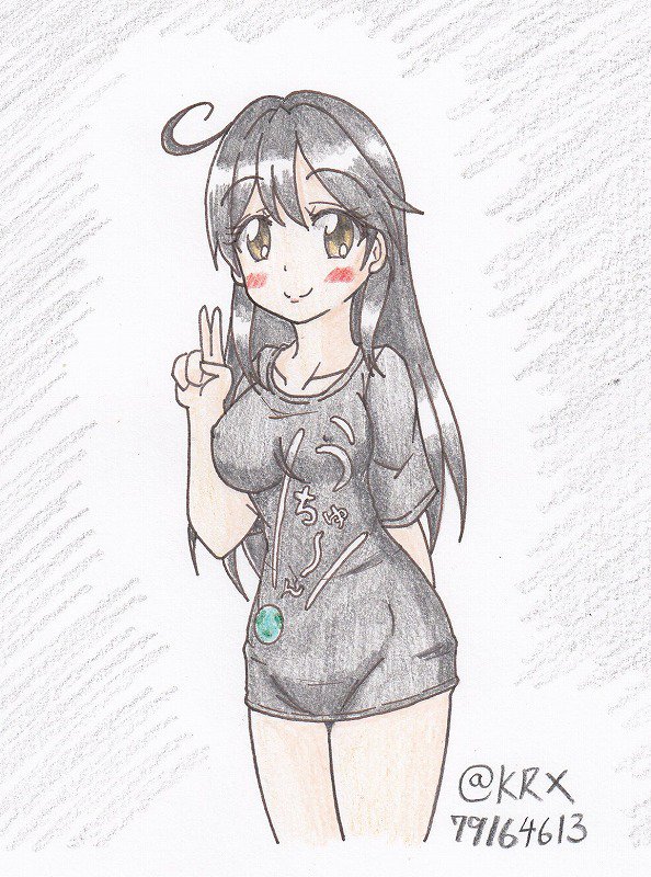 #艦これ版深夜の真剣お絵描き60分一本勝負
#艦これ版真剣お絵描き60分一本勝負_20181117
#潮
宇宙規模で大人気のTシャツらしい 