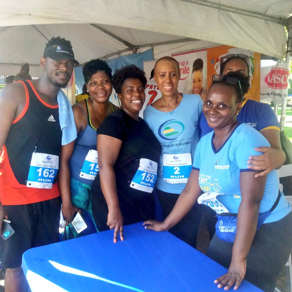JamaicaTax's tweet photo. #CSW5K today is a grest day, we all showed up, moved for a cause & celebrated Civil Servants all over this beautiful country #JamaicaLandWeLove @publicsector_ja @MOFJamaica @themohgovjm @DrNigelClarke @RunningEventsJa @fayvalwilliams @christufton @onthegroundjm @rjrnews @JISNews https://t.co/zrBs08sKZl