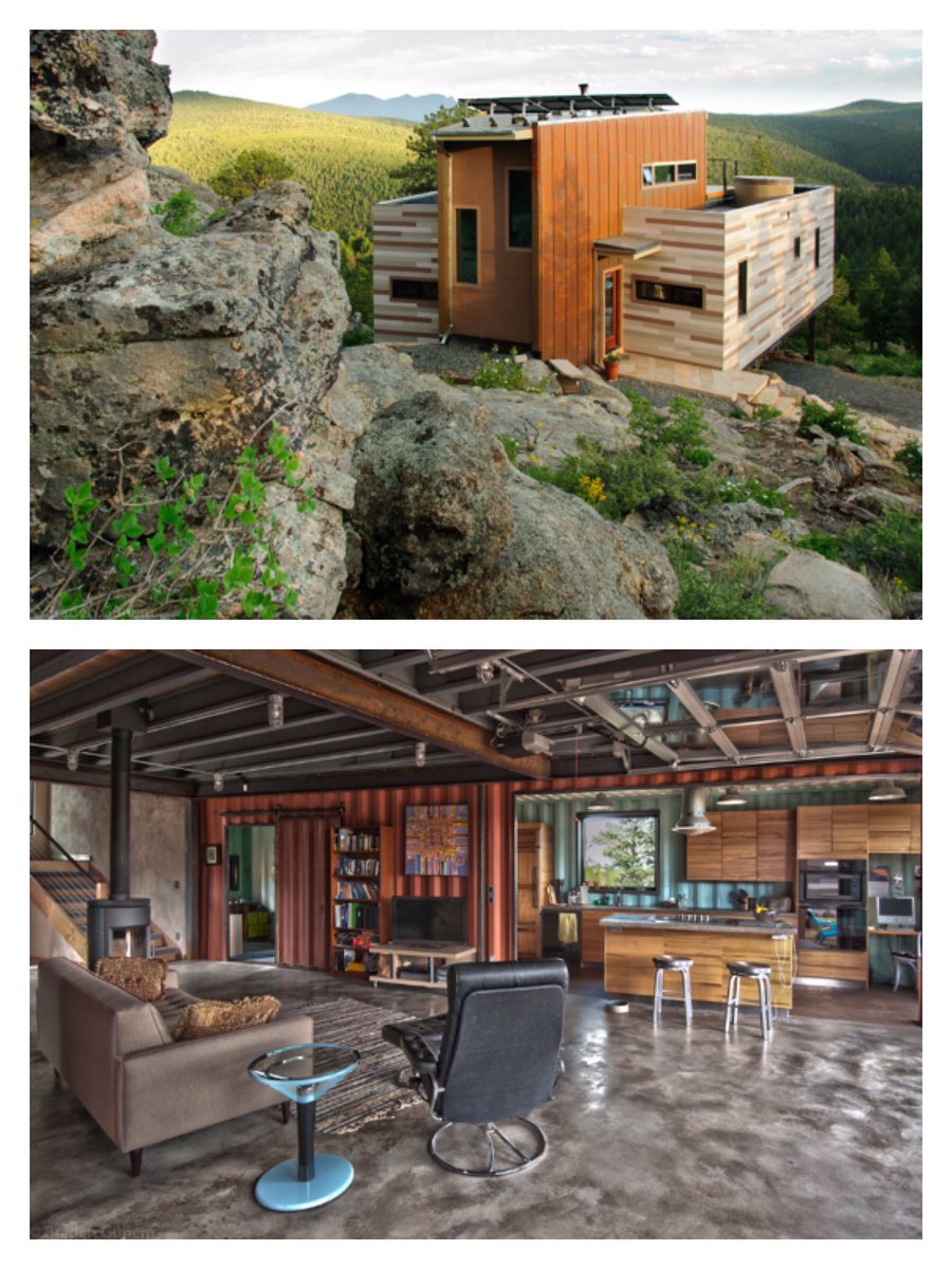 prefabsmallhome's tweet photo. Shipping #ContainerHouse, Nederland, #Colorado by Tomecek Studio Architecture | #Photography by Braden Gunem https://t.co/6tsIEM0KA7