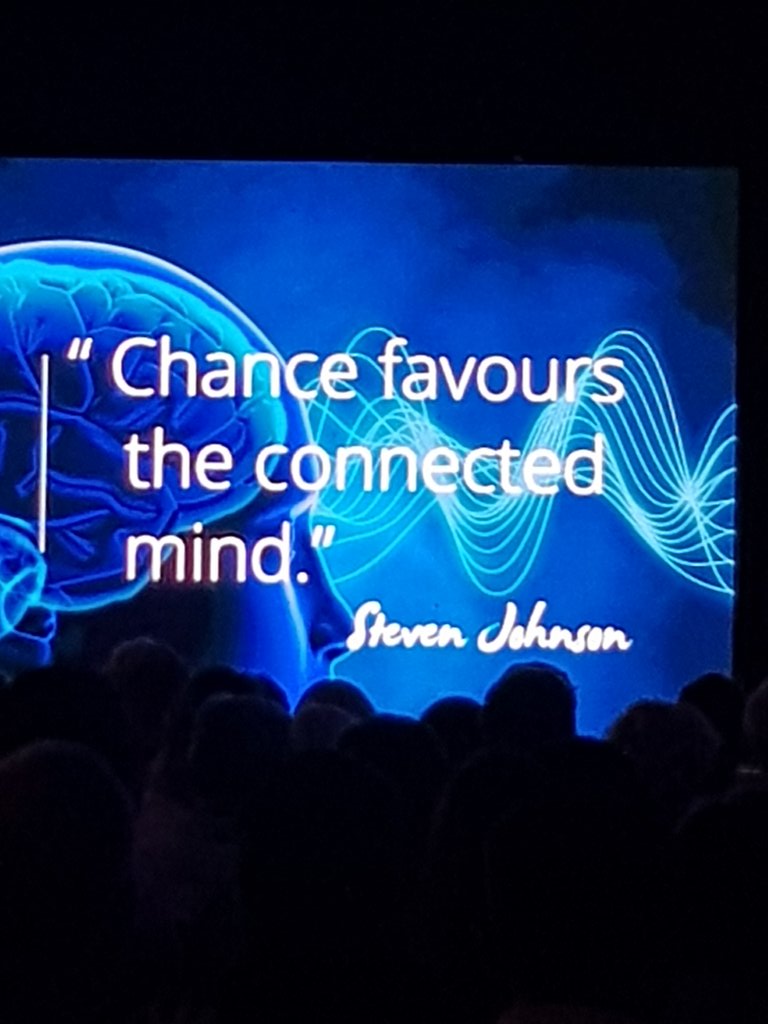 Supershazzer's tweet photo. @tedxcapetown Chance favours the connected mine. Thanks #verityprice for the awesome #tedxcapetown talk. 🙏 https://t.co/BAzsuNu1wg