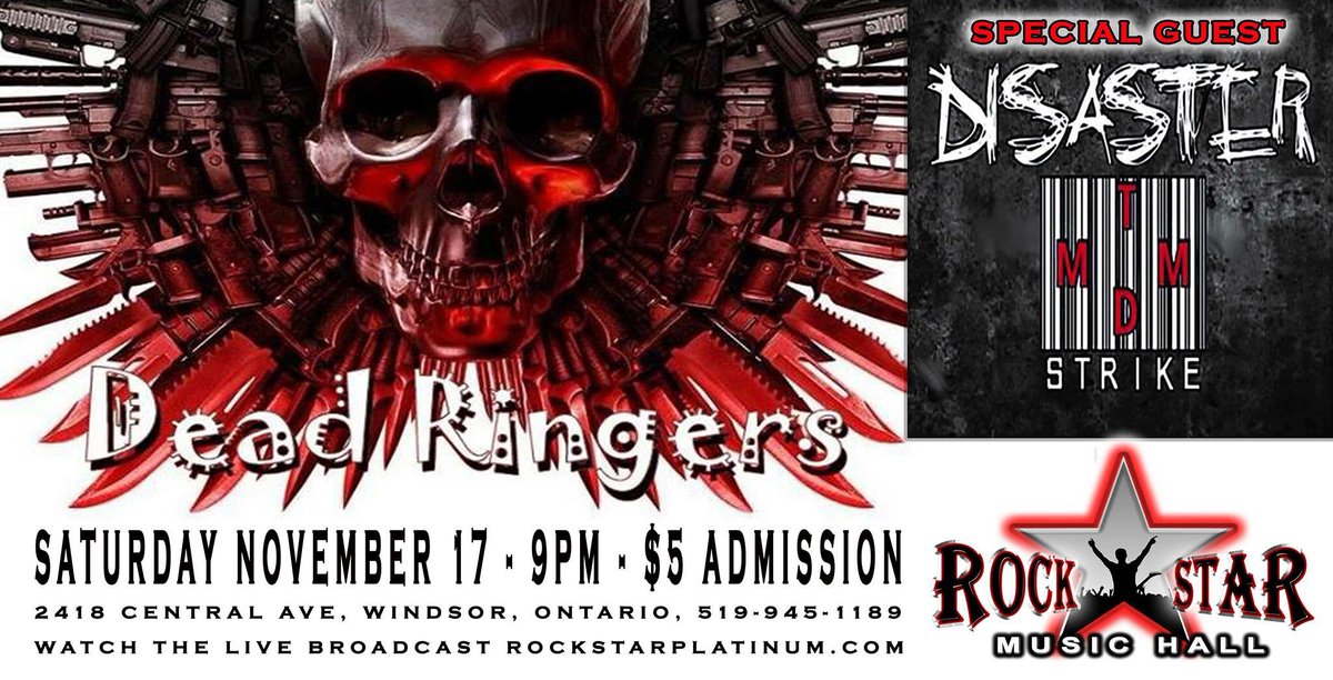 DisasterStrike4's tweet photo. We’re back at the hall tonight opening for the Dead Ringers! $5 admission and show starts at 9pm! Come out and enjoy the show 🤘🏼🔥👊🏼 https://t.co/ruVBZg27OZ