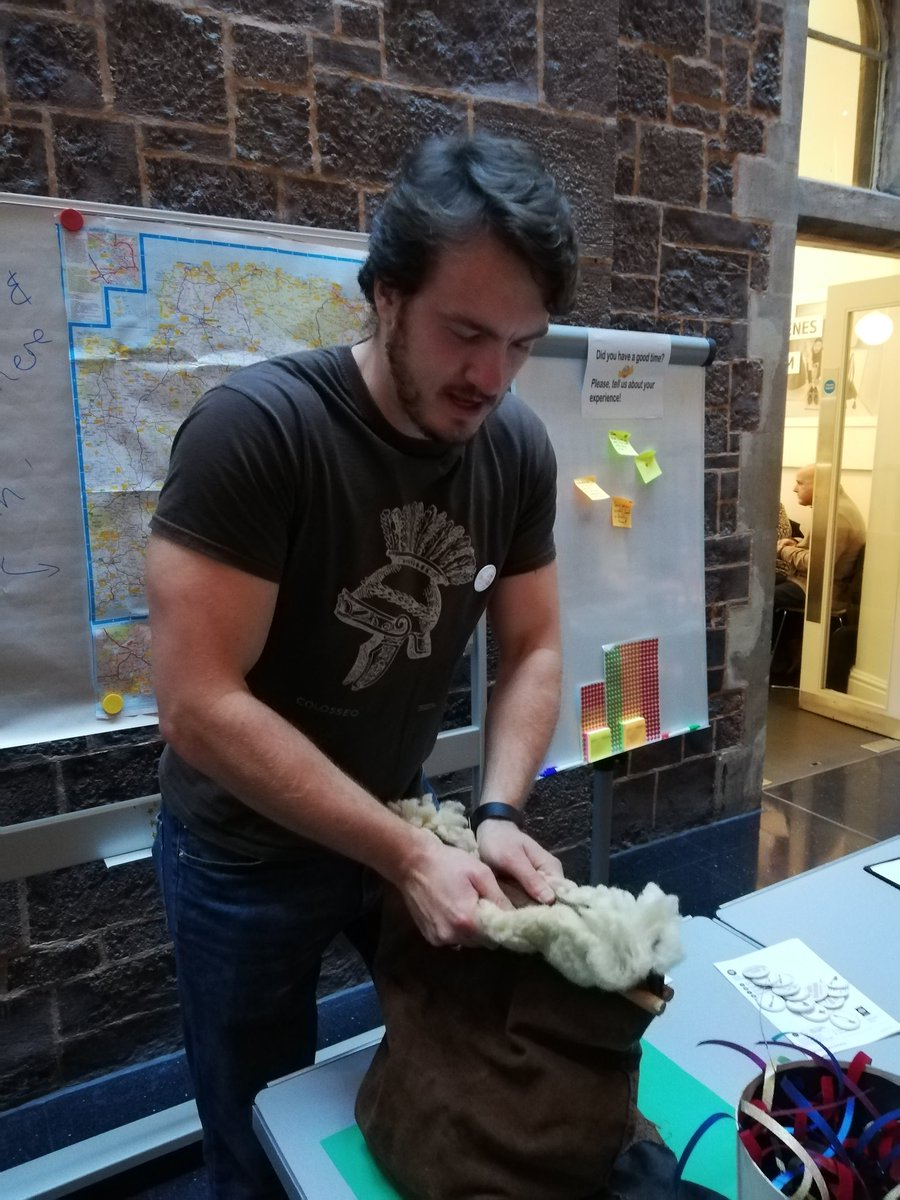 PGR_ARCH's tweet photo. Interested in learning how to make iron? Come see our wannabe Smith and iron PhD student in action @RAMMuseum. #BeingHuman18 #BeingHuman_Exeter #pumpingiron https://t.co/YXxHYPVdvz