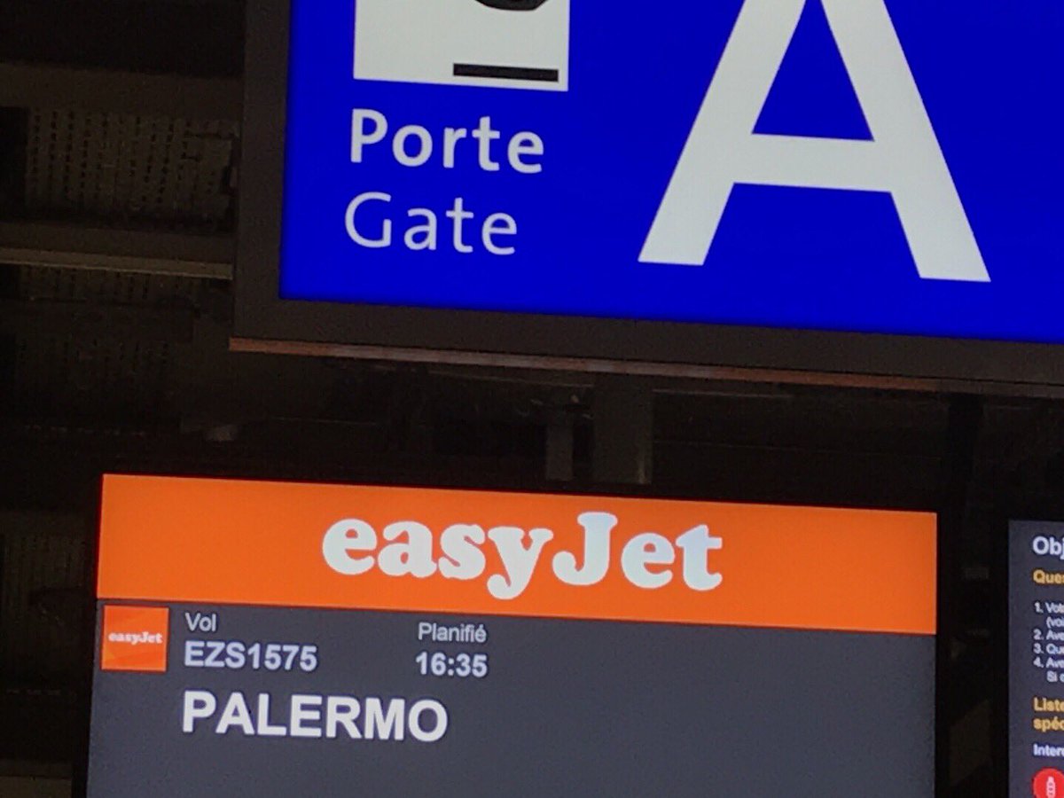 Départ dans un moment pour Palerme