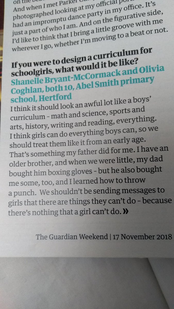'... because there's nothing a girl can't do.' @MichelleObama needs to visit @FulhamCross #feminisminschools