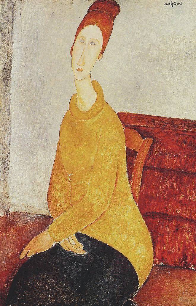 olgatuleninova's tweet photo. Amedeo Modigliani

Jeanne Hébuterne in maglione giallo
"Yellow sweater (Portrait of Jeanne Hebuterne)" (1919).

- Solomon R.Guggenheim museum,New York - https://t.co/L9uSNYCwIe