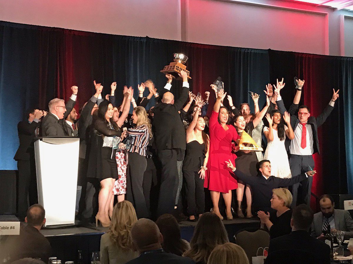 SenecaBusiness's tweet photo. It's official.  

Win after win in 11 competitions over the past 2 days, #SenecaBusiness took top place in the Ontario College Marketing Competition!

Huge congratulations go out to all of the students and faculty involved for their hard work and efforts!

#SenecaProud #OCMC2018 https://t.co/IehTc7etPm