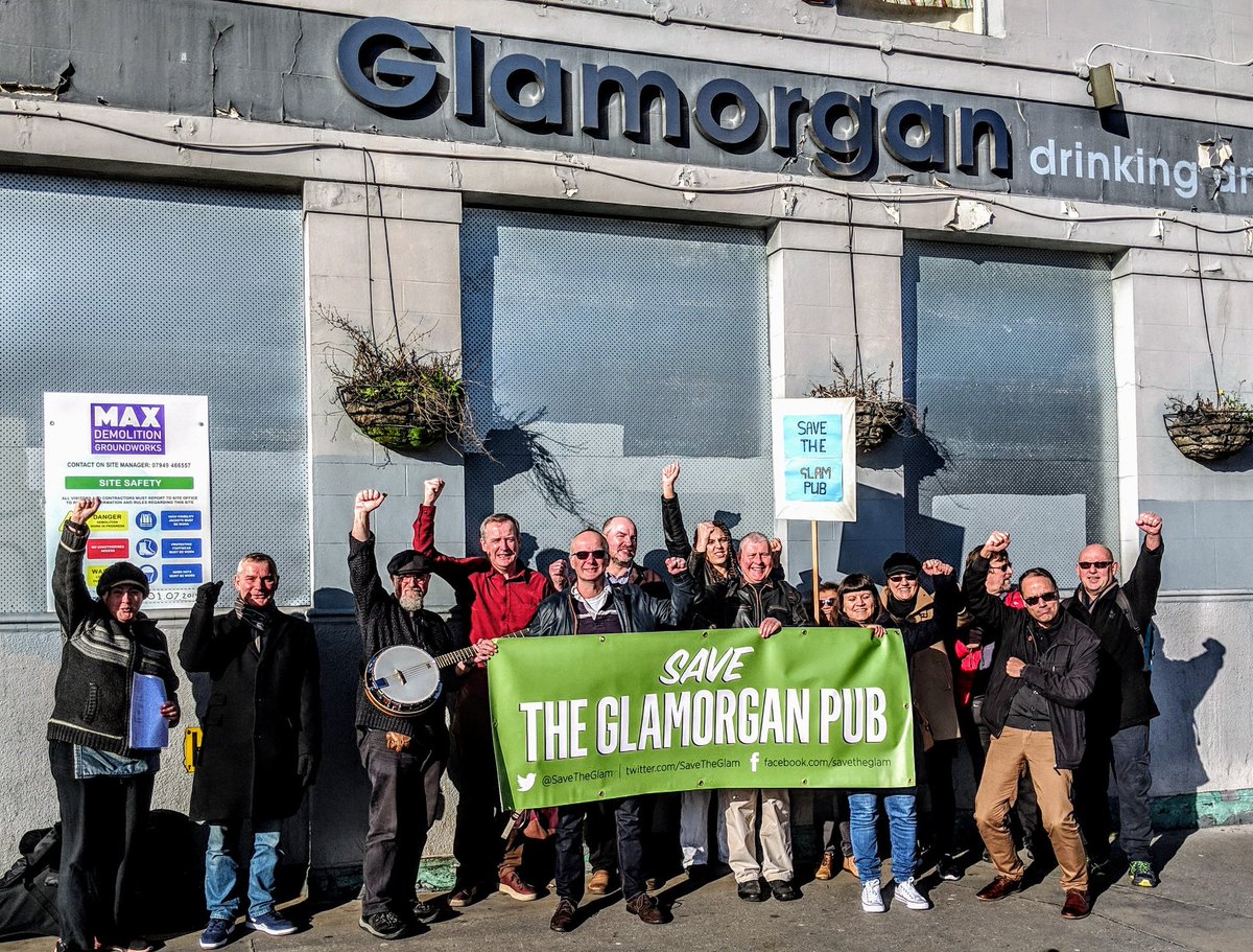 SaveTheGlam's tweet photo. A good crowd gathered today outside The Glamorgan for our @SaveTheGlam  campaign day !!! https://t.co/nltowoRd0D