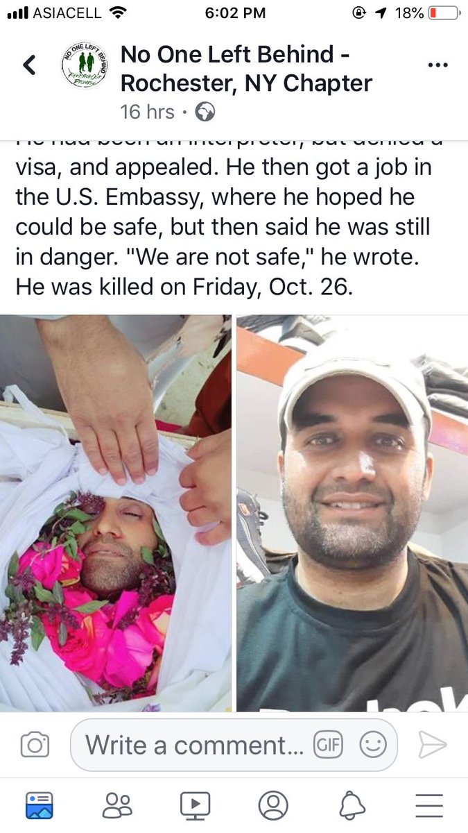 Steven44182854's tweet photo. Iraqi translators who aidedU.S Army in itaq are being killed..shame on u trump u left us behind..we r getting killed..save interpreters https://t.co/CWxIc0w0DO
