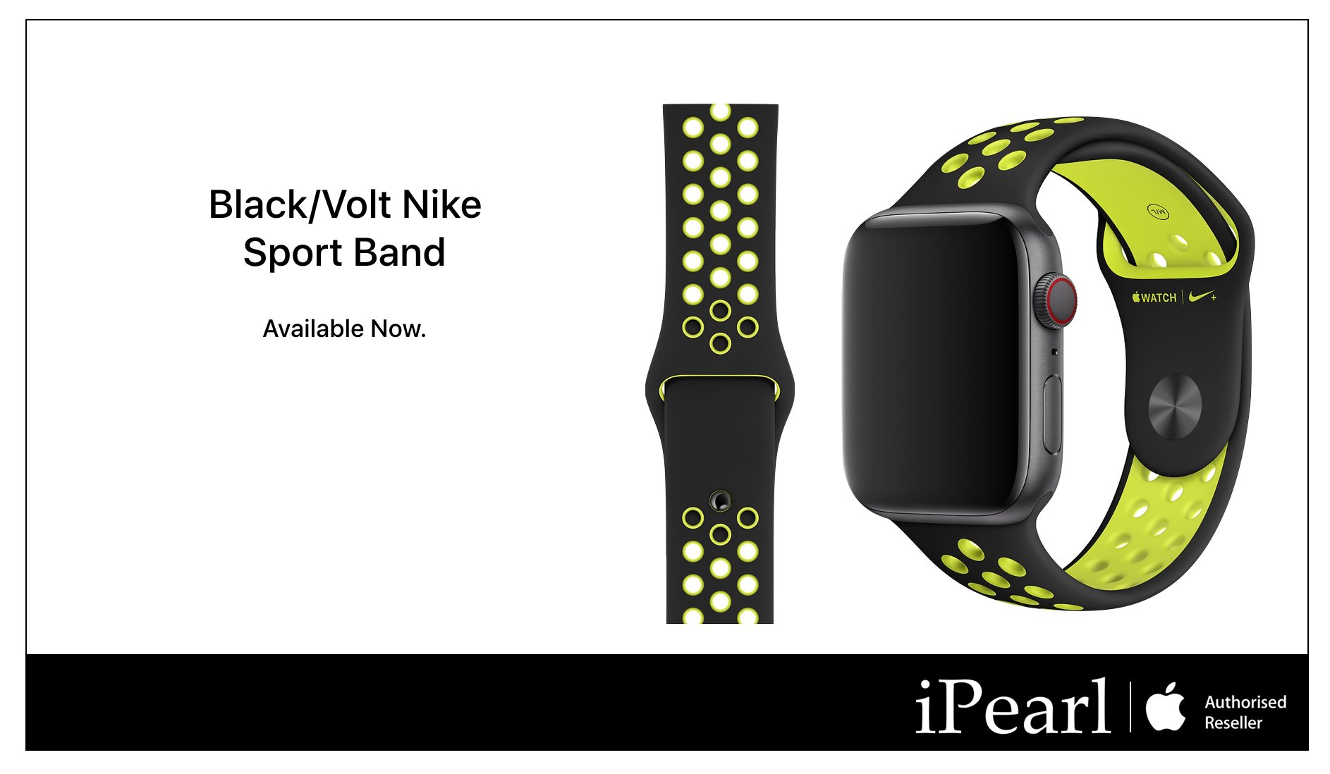 Nike sport band black volt sale