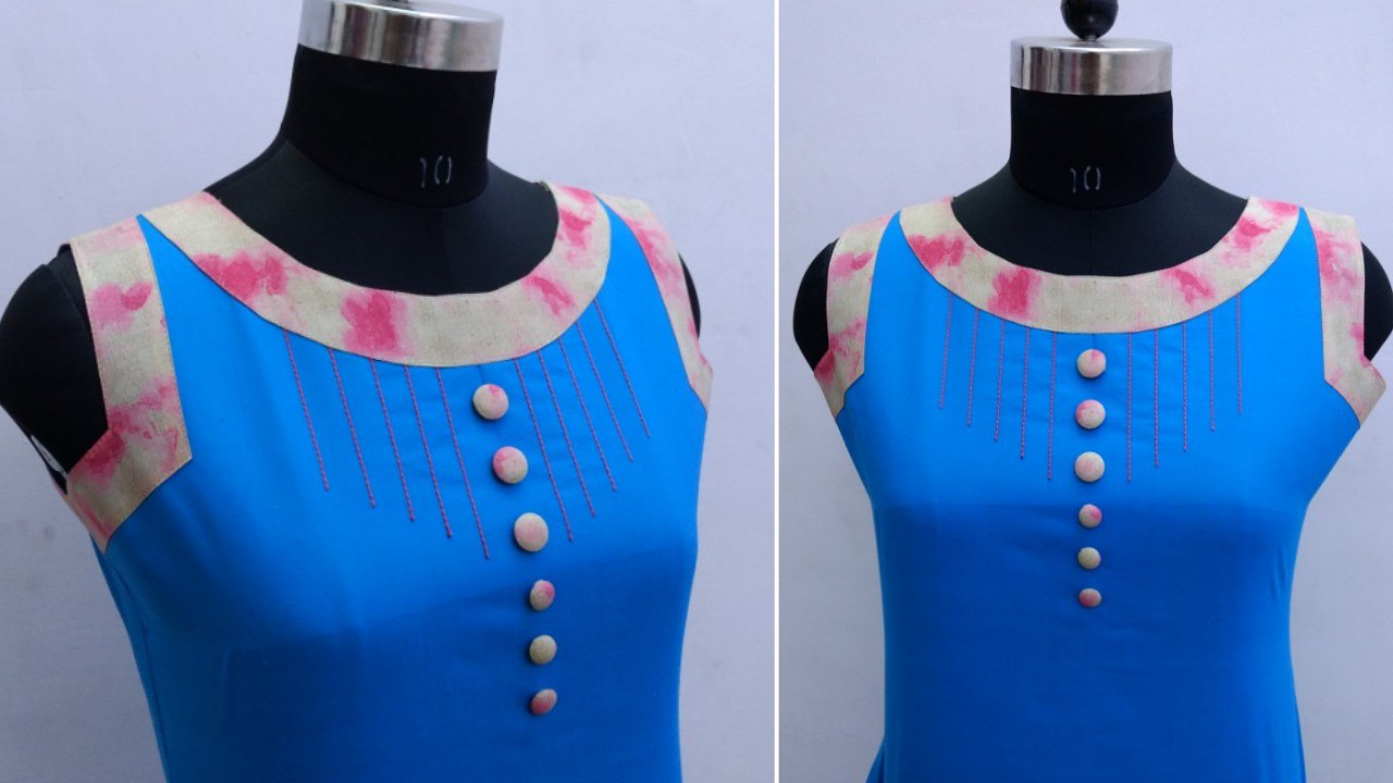 Kashmiri Kurti with Silk thread Aari Embroidery | Angad Creations