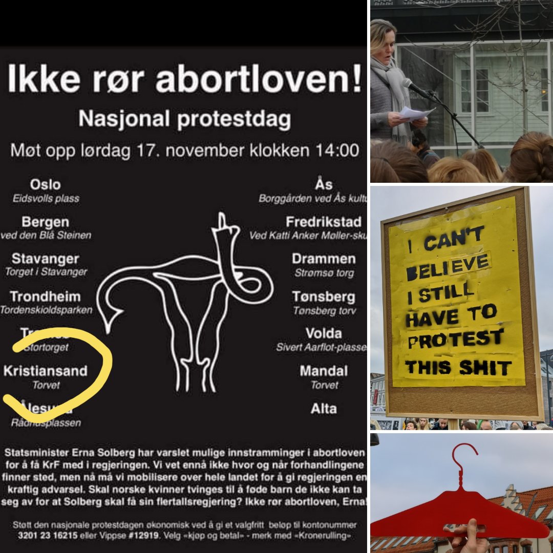 HoffTine's tweet photo. "Vi gir tillit til Erna, men hun har ikke tillit til oss", sier AUF-repr. Ulrikke Støylen.
Vel blåst, arrangører #protestdag #abortloven #2c og appellanter, inklusiv @CecilieKroglund 👍
#Kristiansand https://t.co/N4nx0dGp1W