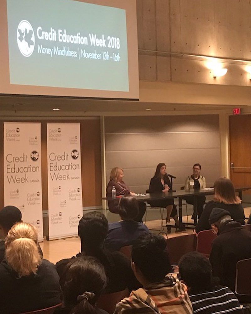 nschoolfinance's tweet photo. Throwback to earlier this week, when @shanleesimmons spoke at @creditcanada's Professional Development Day, on being more mindful of our financial health 🧠💰 #MoneyMindfulness #CEWC2018 https://t.co/hG5zVspsdx