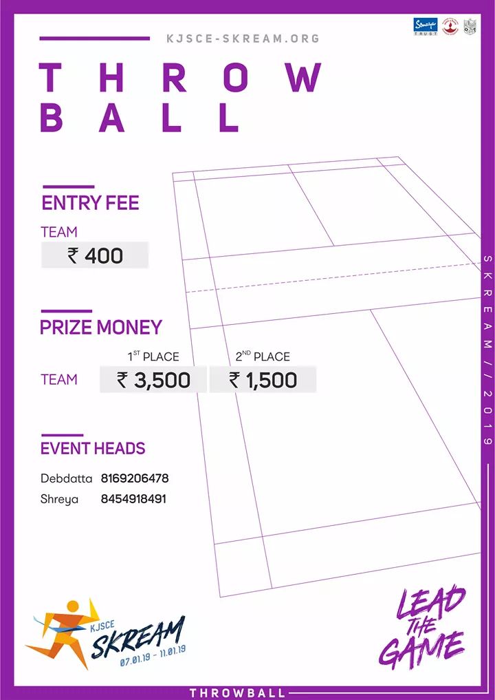 kjsceskream's tweet photo. Determination and strength are what it takes to win a throwball game. Come and participate in this game of strenuous efforts and fast pace only at Skream 2019.
#LeadTheGame #Skream2019 #KJSCESkream https://t.co/JUArgAAO7S
