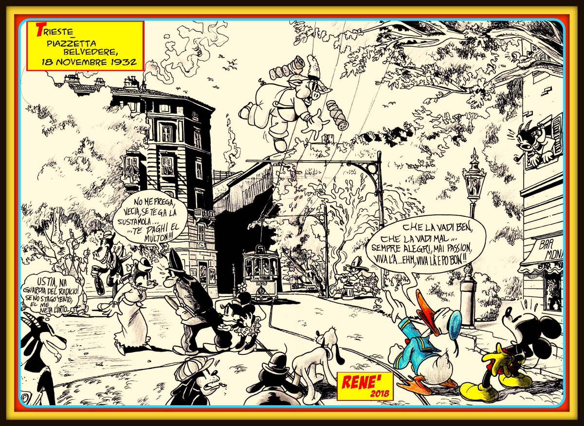 RenFaraguna's tweet photo. Auguri, #Topolino - My #pupolo #fumetto #fanart #Mickey90 #Trieste https://t.co/muy6zQHf1C
