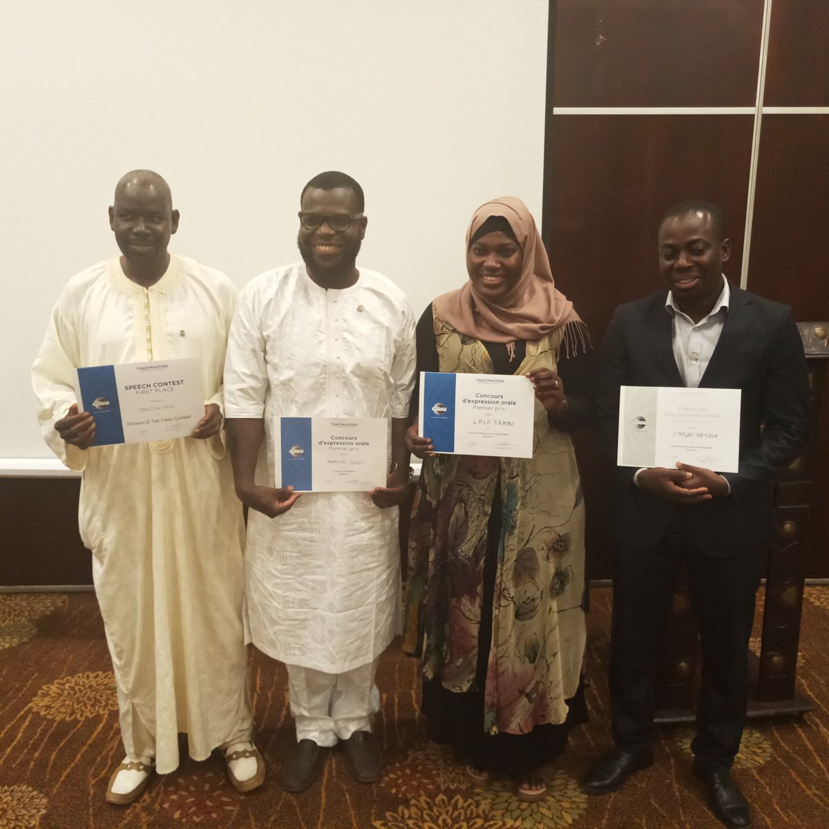 ciwarabko's tweet photo. Revivez en images le concours d'art oratoire de la Division D de Toastmasters qui s'est tenu le samedi 17 novembre 2018 à l'hôtel Laïco Amitié de Bamako 

@ciwarabko 
#Toastmasters 
#DivisionD https://t.co/8b1qhmF4Gy