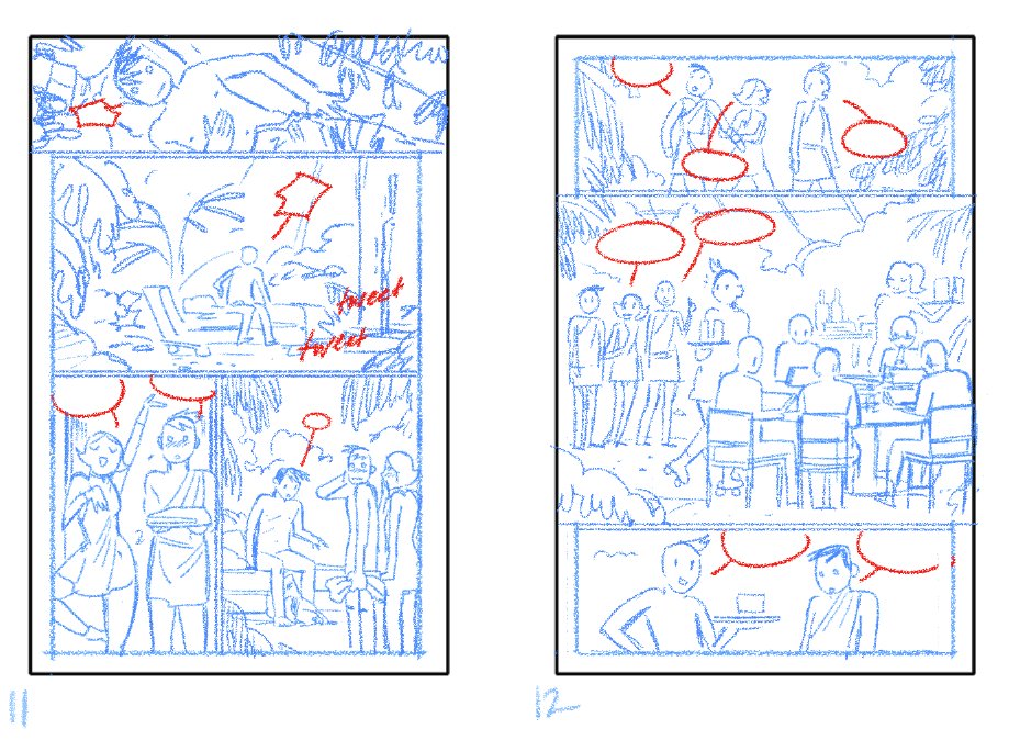 hi everyone, this is what my comic thumbnails look like because I am an INSANE PERSON 