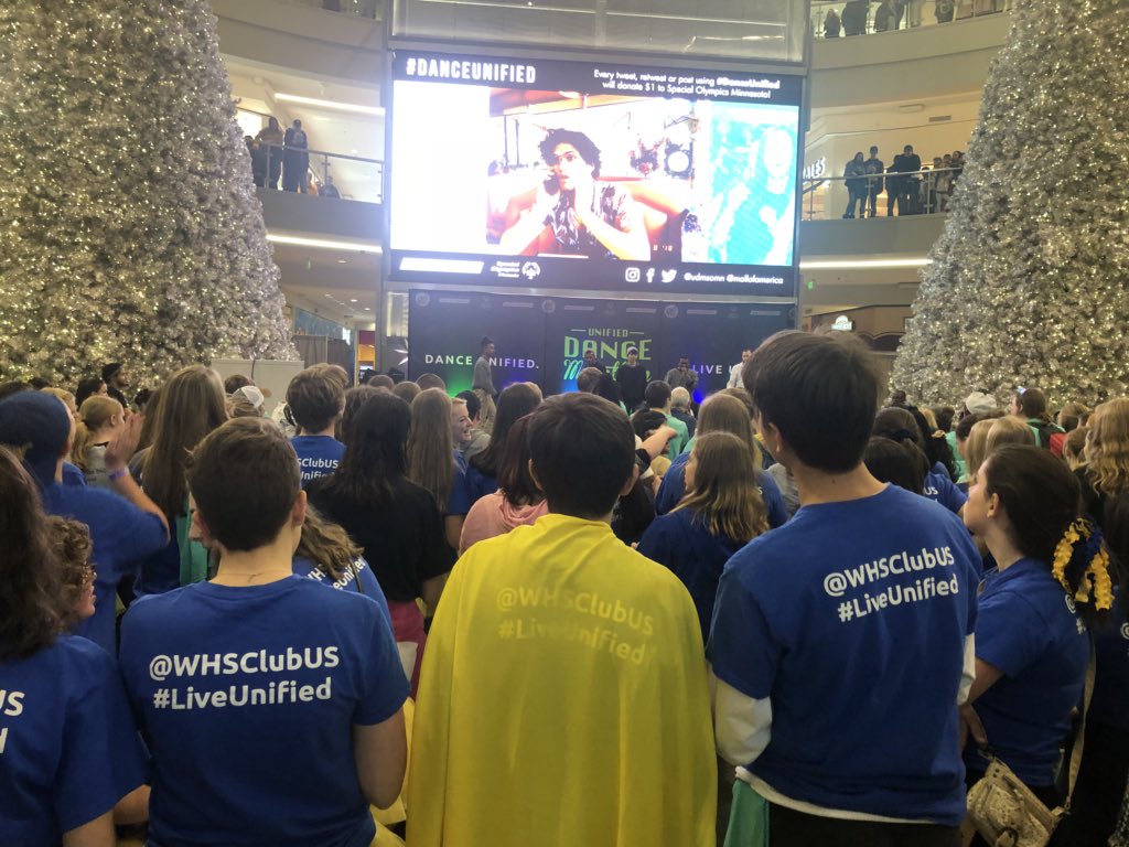 WHSClubUS's tweet photo. @WayzataHS Club US members have arrived at the @SOMinnesota @udmsomn ready to #DanceUnified https://t.co/EetC7M9NIp