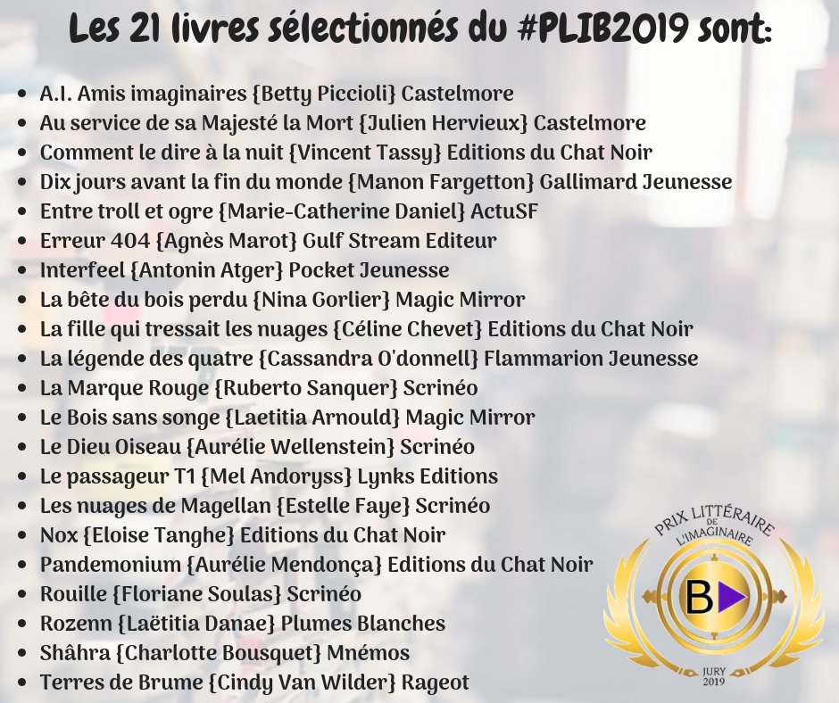LEPLIB's tweet photo. Les 21 livres sélectionnés du #PLIB2019 ont été annoncés. https://t.co/3H3WnUT9Vp