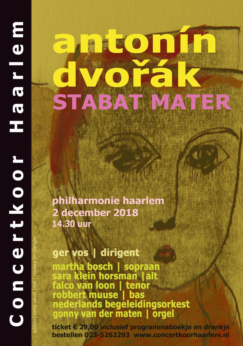 Nog twee weken! Zondag 2 december 14:30u het indrukwekkende #StabatMater van #Dvořák in <a href="/theater_haarlem/">Stadsschouwburg & Philharmonie Haarlem</a> o.l.v. Ger Vos. Er zijn nog #tickets