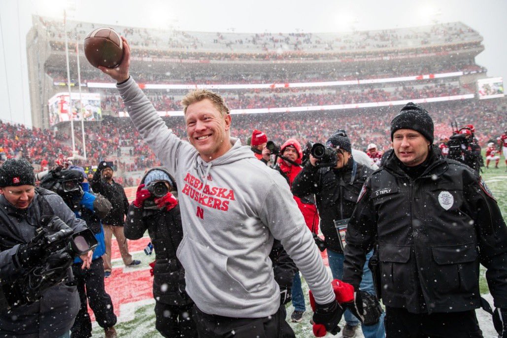 That’s Nebraska Football. 
That’s a happy Frost. 
That’s a Nebraska win. 
            
#GBR 🔴☠️❄️ #Huskers