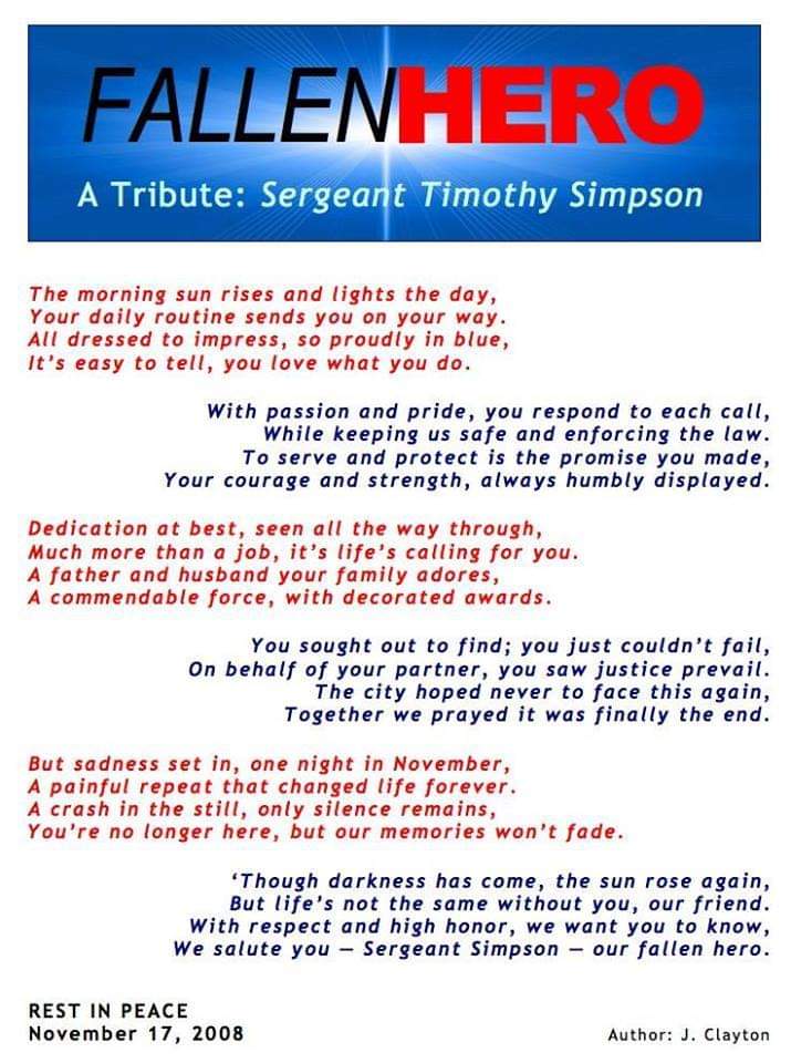 Thinking of my dear #friends today and #remembering one of Philadelphia's finest ⎯ #SergeantTimothySimpson. 10 years today... 💙❤ @phillypolice @foplodfe #FallenHero #Philadelphia #Philly #Police #PoliceOfficer #BlueLivesMatter #FOPLodge5 #BlueLives #BlueFamilies #FallenOfficer