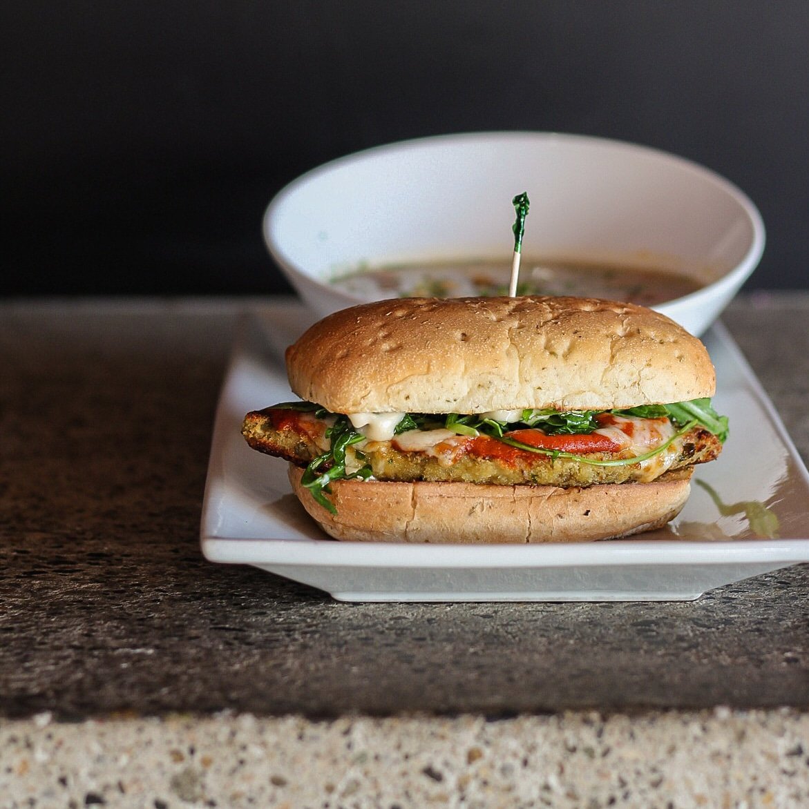 We are CLOSED for private functions Friday + Saturday evening (16+17).
We look forward to seeing you at lunch so you can enjoy the newest addition to our menu, the Parmesan Chicken Sandwich.