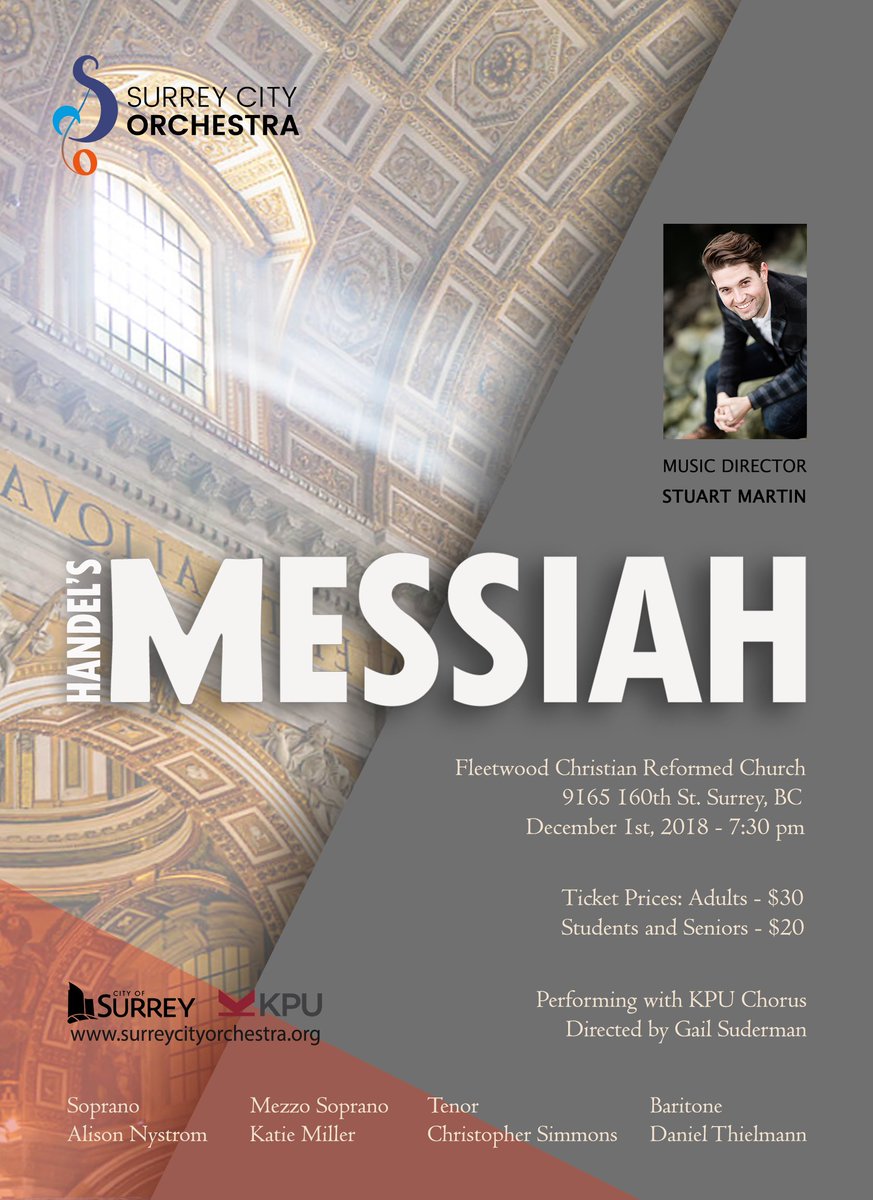 SurreyCityOrch's tweet photo. Come out and see this Christmas tradition at Fleetwood Christian Reformed Church on December 1st, at 7:30pm. https://t.co/026x5FrkFh https://t.co/oefy0stxjL