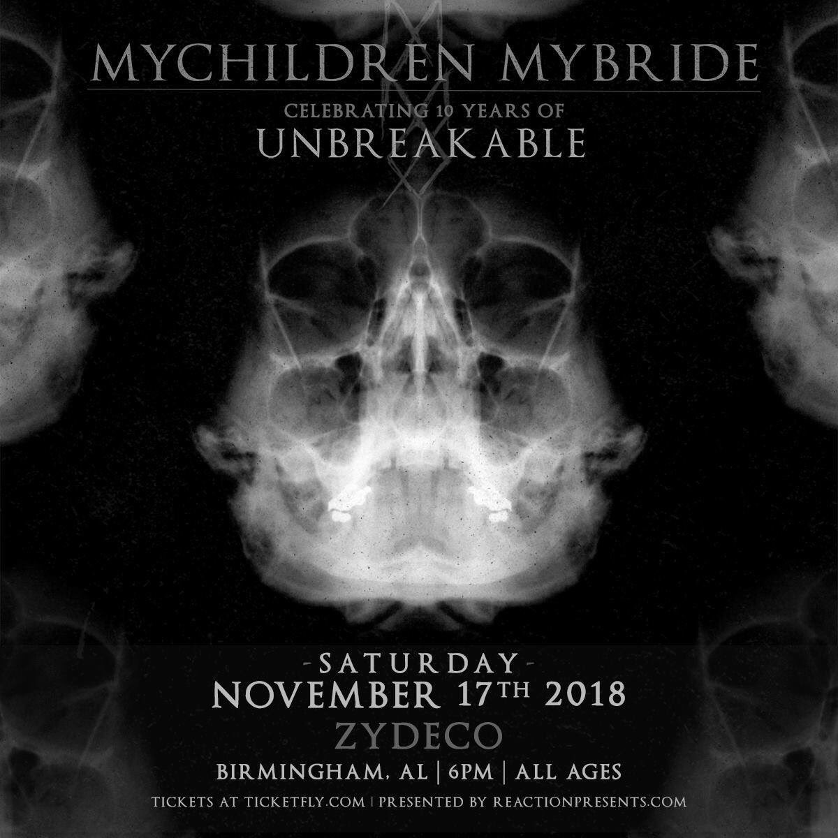 TONIGHT! Sat. 11/17: MYCHILDREN MYBRIDE (<a href="/mcmbband/">MYCHILDREN MYBRIDE</a>) live in #Birmingham w/ @katabasis256, <a href="/Gunnar205/">Gunnar</a>, <a href="/earthgroans/">Earth Groans</a> &amp; <a href="/HalfHearted_CT/">Half Hearted</a>!! 🖤☠️

🎟 → bit.ly/MyBrideNov17
