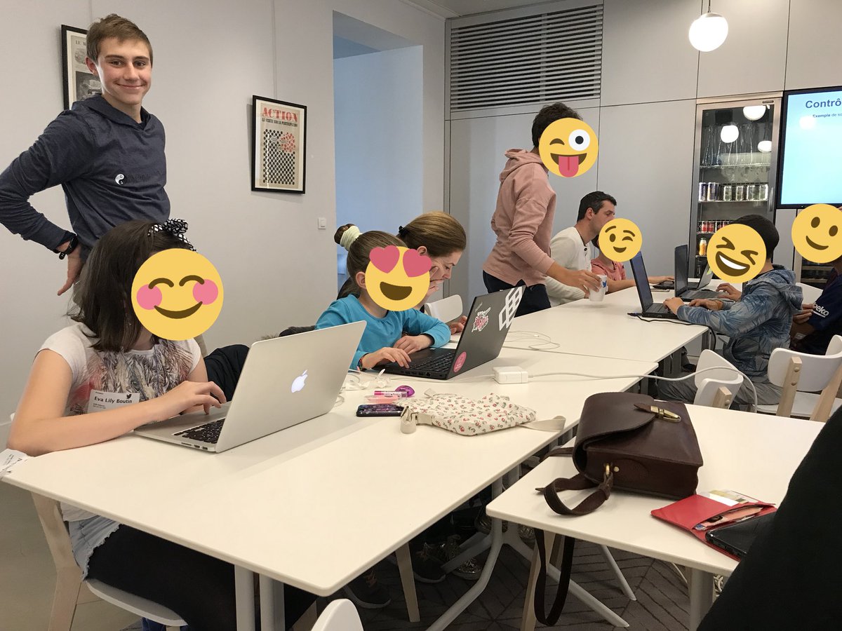 CoderDojoParis's tweet image. Encore une session réussie chez @TwitterParis avec les jeunes Codeurs plein d’imagination et d’innovation de #CoderDojoParis #KidsWhoCode