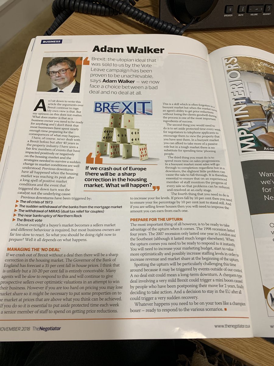 OASEstates's tweet photo. We may face a choice between a bad deal and no deal at all. With no deal it is estimated the housing market will fall by 10-20% and some say by up to 35% which is believed unlikely at this stage.
#brexit #news #nodeal #uk #economy #ukeconomy #housingmarket #oasestates https://t.co/kkLIL9B9CB