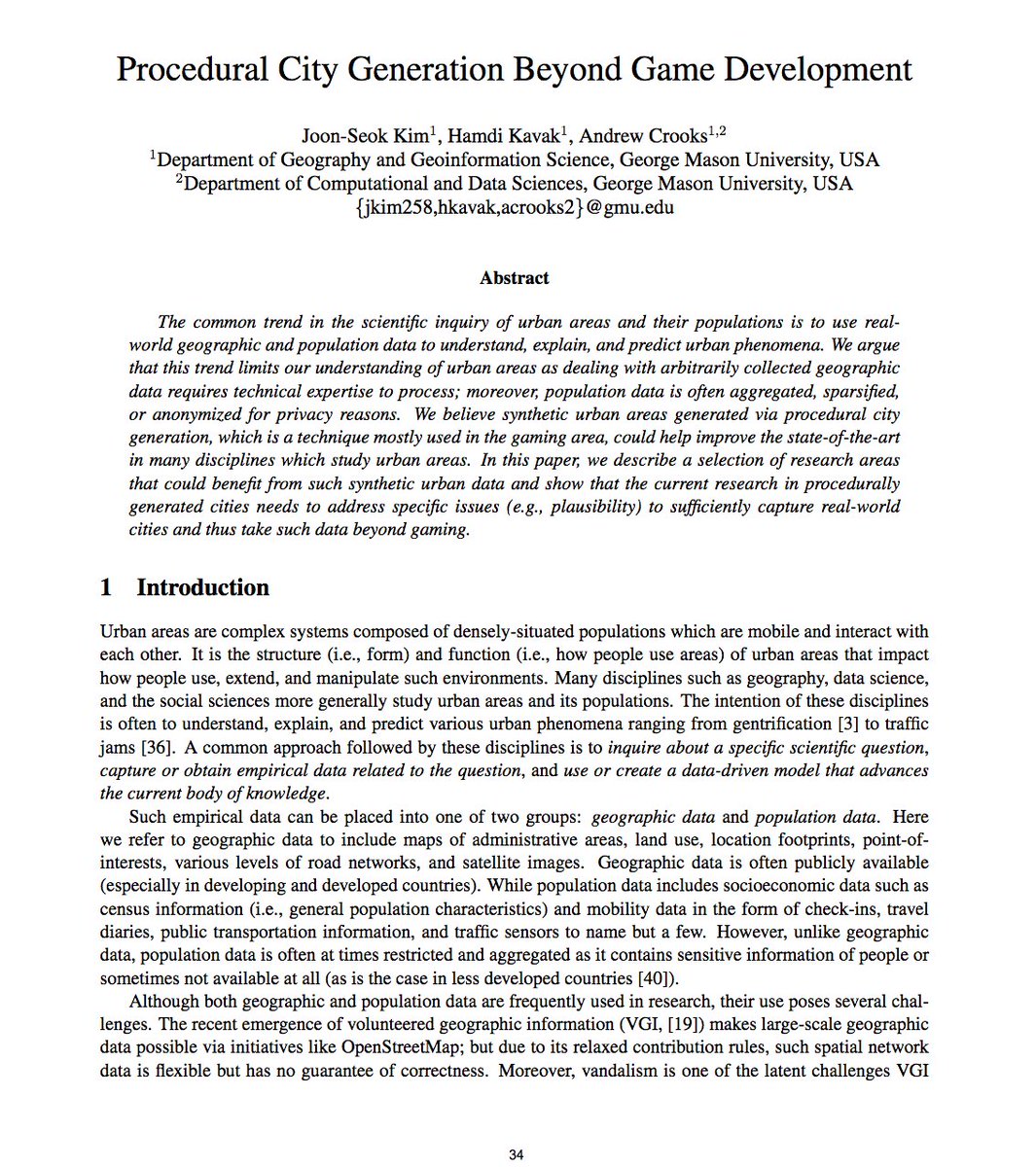 AndyCrooks's tweet photo. New paper with @hmdkvk & Joon-Seok Kim:
#ProceduralCity Generation Beyond Game Development. https://t.co/uzA5BZHGwL https://t.co/sIFBRDpF9M