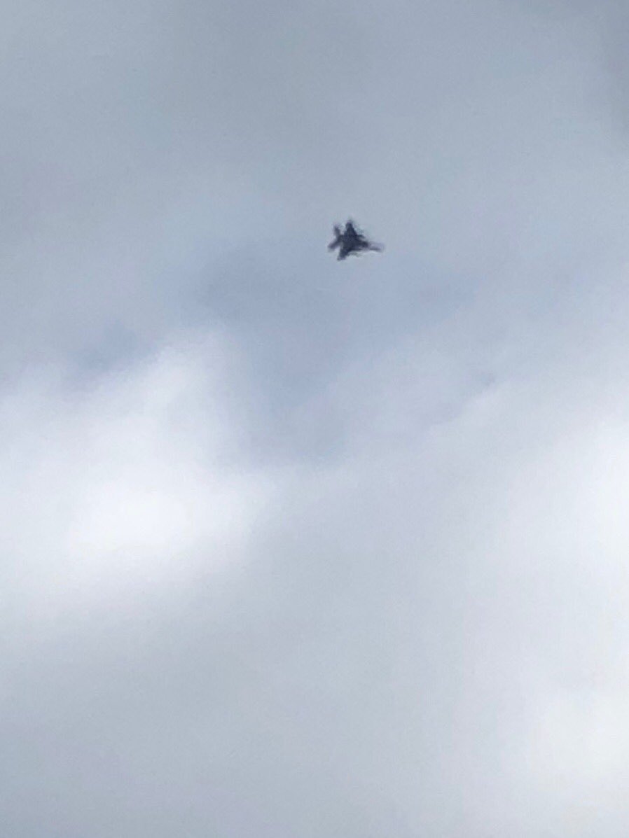 sjforman138's tweet image. Everyone is wondering what are the F15s doing flying around Burlington and seen in Revere and Saugus? #wcvb #boston