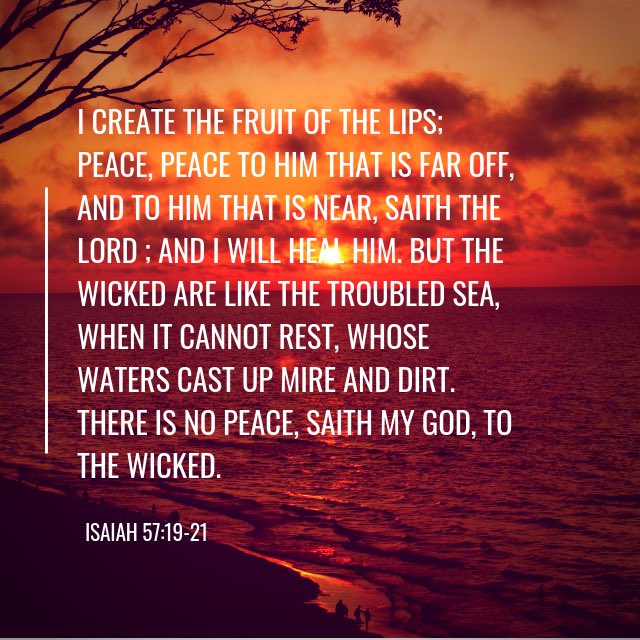 ConniesRoom's tweet photo. God is the Author of peace, whether we’re near to Him or far away and struggling in our faith. But to the wicked and those who just don’t care, there is no peace for them.#GodIsNear #SeekHim #ChooseWisely https://t.co/ANa0qaJz1q