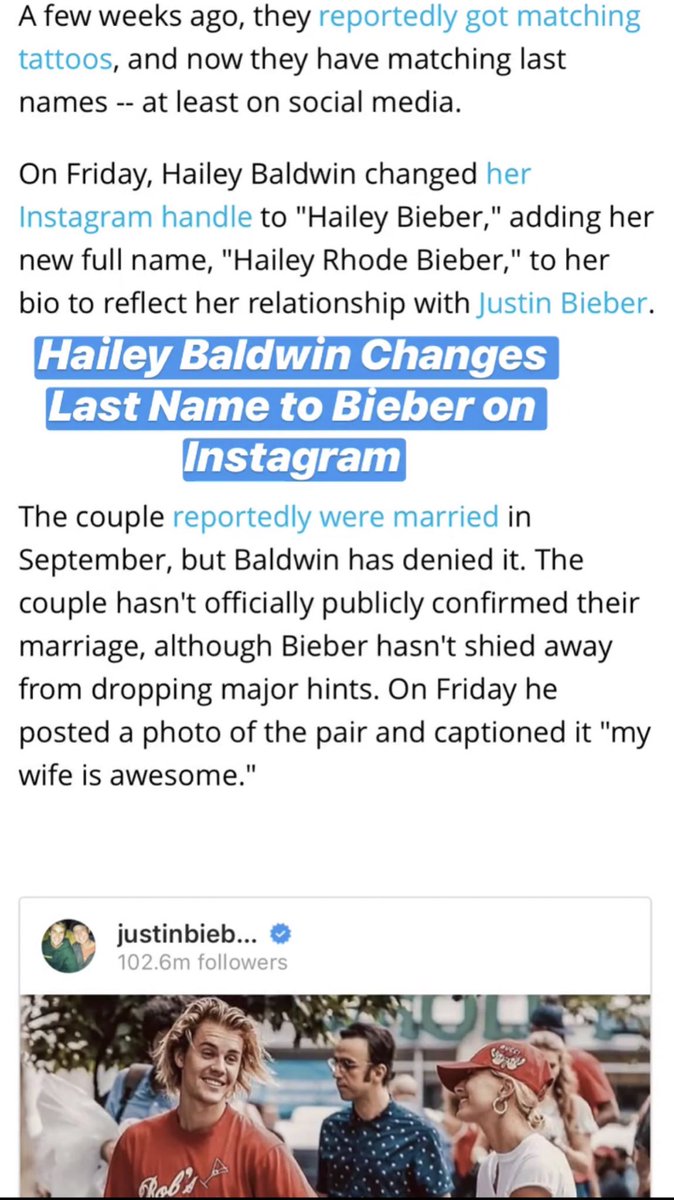 PlayHitkeyboard's tweet photo. #news @haileybaldwin changes #surname @justinbieber https://t.co/nGLxT1v01Z