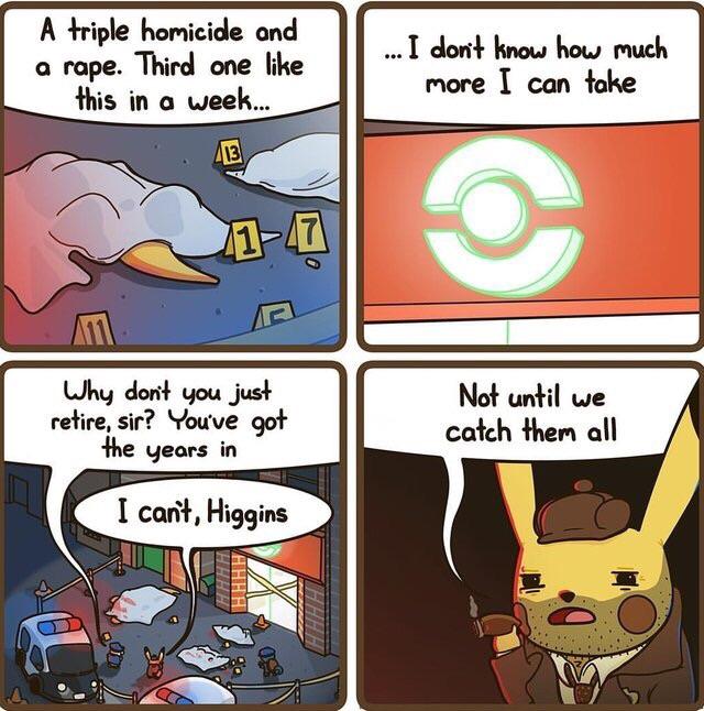 blaze_lol_'s tweet photo. Detective Pikachu having a rough time https://t.co/Nyp5iBgtSX