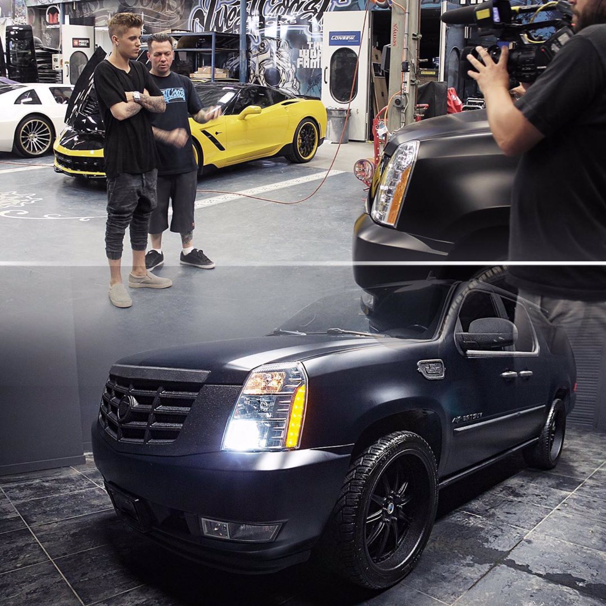 Twitter 上的justin Bieber Crew Check Out These Throwback Photos Of Justin Bieber In 14 With The Team At West Coast Customs As They Work On Modifying An Suv For His Dad Jeremy