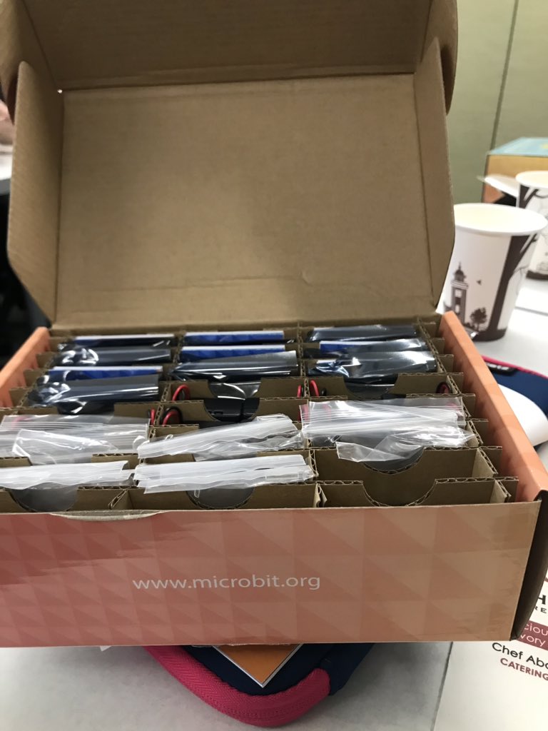 Y2KTeacher1's tweet image. So excited to break into my new class set of #microbits Thanks #CodeCreateTeach #Halifax #CanCode @lighthouse_labs @kidscoding