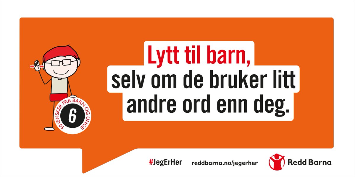 ReddBarna's tweet photo. Ser du at gutten med ønske nr.6 gjør tegnet for "lytte" på tegnspråk? Se og del den nye #JegErHer infofilmen på tegnspråk som @reddbarna og @NDFungdom har laget i samarbeid med @Dovesmedia for å gi barn og unge kunnskap om #kropp, #grenser og #overgrep https://t.co/90fj1PhKXs https://t.co/1VuzxcS4v0
