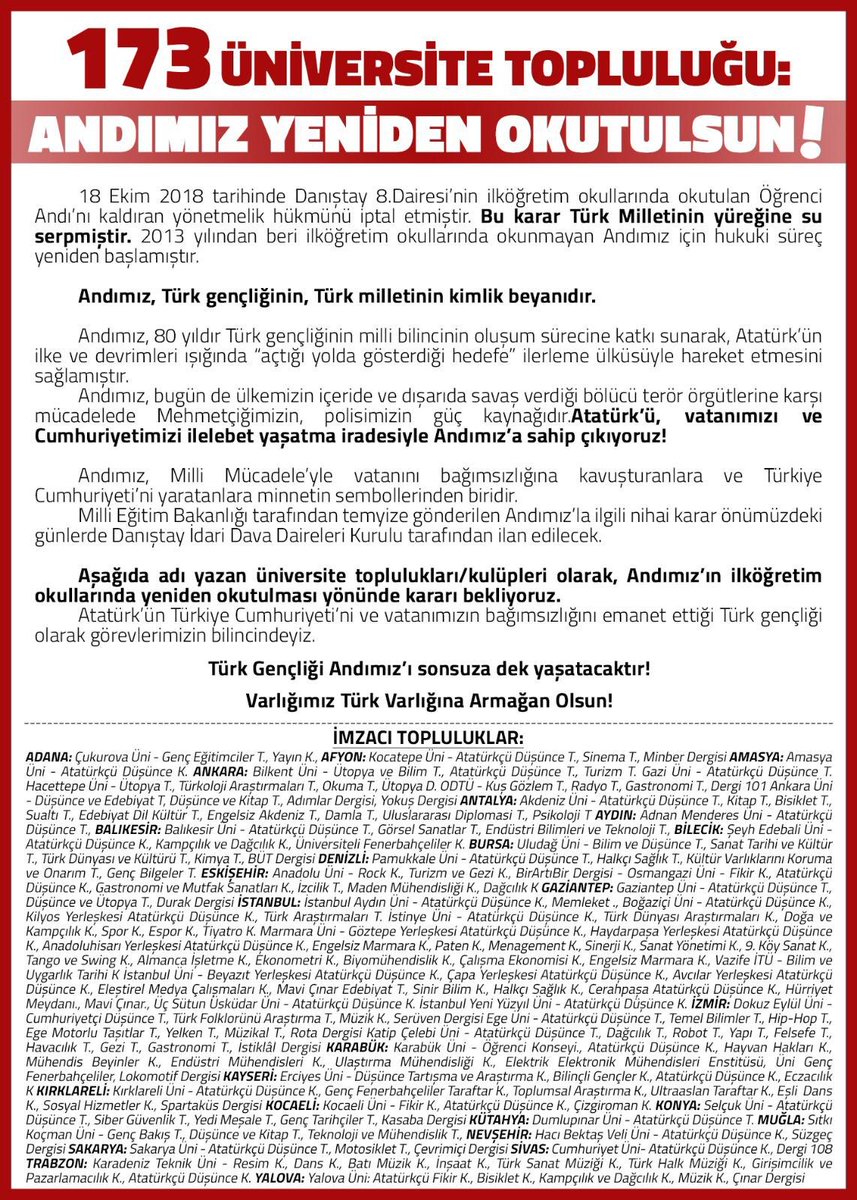 msdsahne's tweet photo. #AndımızYenidenOkutulsun https://t.co/hITwjXhVZ7