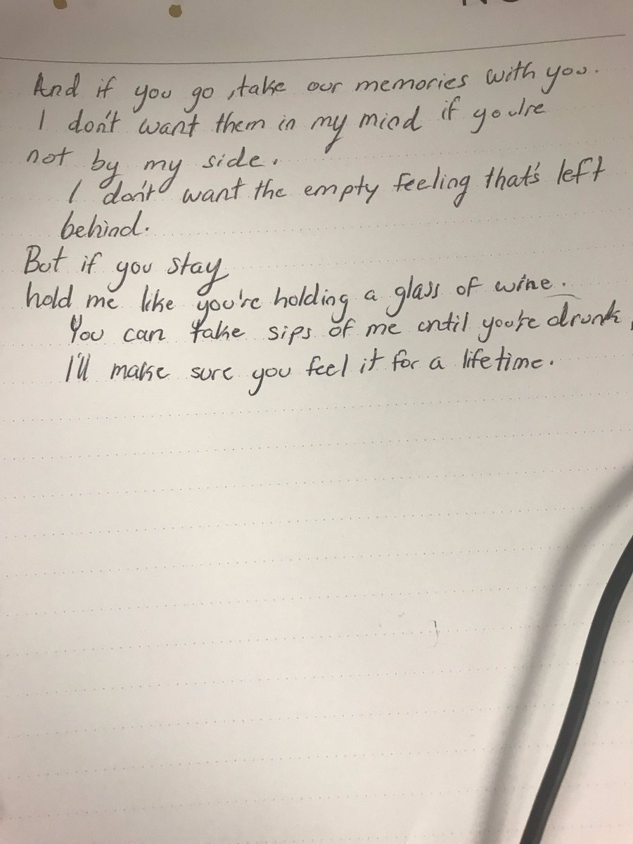ingrydients's tweet photo. Excuse my gross handwriting but just a little poem I wrote at work https://t.co/VxvmPqpDV2