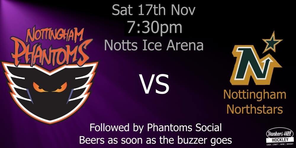Game day! We take on <a href="/NottmNorthStars/">Nottingham North Stars ice hockey team.</a> tonight followed by drinks in <a href="/thebunkershill/">Bunkers Hill</a> why not come down and join us! 7:30 face off!
