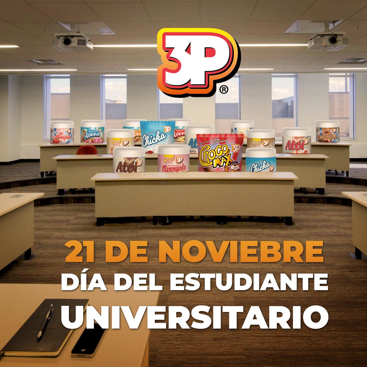 Alimentos3P's tweet photo. ¡Feliz día del estudiante universitario! 😎🤘 ¡Gracias por ser el futuro! ⚡🔥 

#EstudianteUniversitario
-
#Alimentos3P #venezolano #vzla #love #Amor #recetas #recetasfaciles #merienda #rico #familia #familiavenezolana https://t.co/kCr8U1PELb
