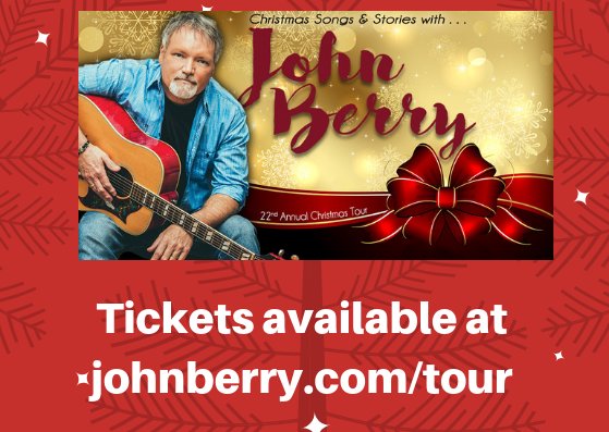 JohnBerryMusic's tweet photo. November 24th Franklin, NC 
Smokey Mountain Center for Performing Arts! 
"Christmas Songs And Stories Tour With John Berry" is coming!
...
----> tickets: https://t.co/g6sxGX0A8w
....
#johnberry #johnberrymusic #beautifullybroken
#christmassongsandstorieswithjohnberry #thomasroad https://t.co/6okAxVEHeX