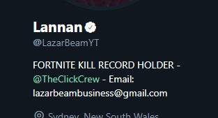 Lazarbeam's tweet photo. updated bio btw https://t.co/i1CJzgmPNg