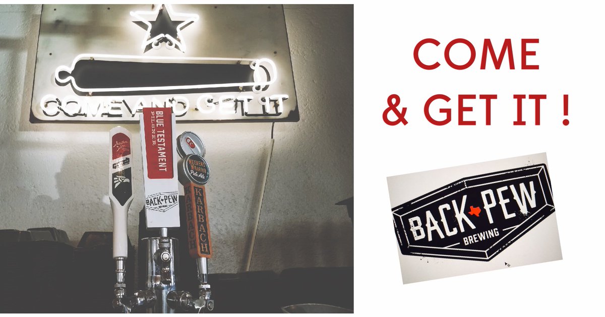 BackPewBrew's tweet photo. Come see our Back Pew Brewologist Luis at Killen’s BBQ in Pearland today till 2:00 pm sampling some Back Pew Brews!! Texas Craft Beer that speaks to your soul!! #BackPewBrew #KillensBBQ #FindANewFave #GoLuisGo #TXCraftBeer https://t.co/PbJNSlm8VX