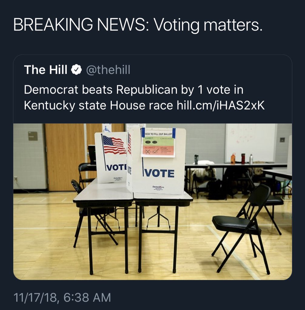 KatMHardy's tweet photo. I don’t ever want to hear “I didn’t vote because my vote doesn’t matter” again!! https://t.co/VHXByhcN7G
