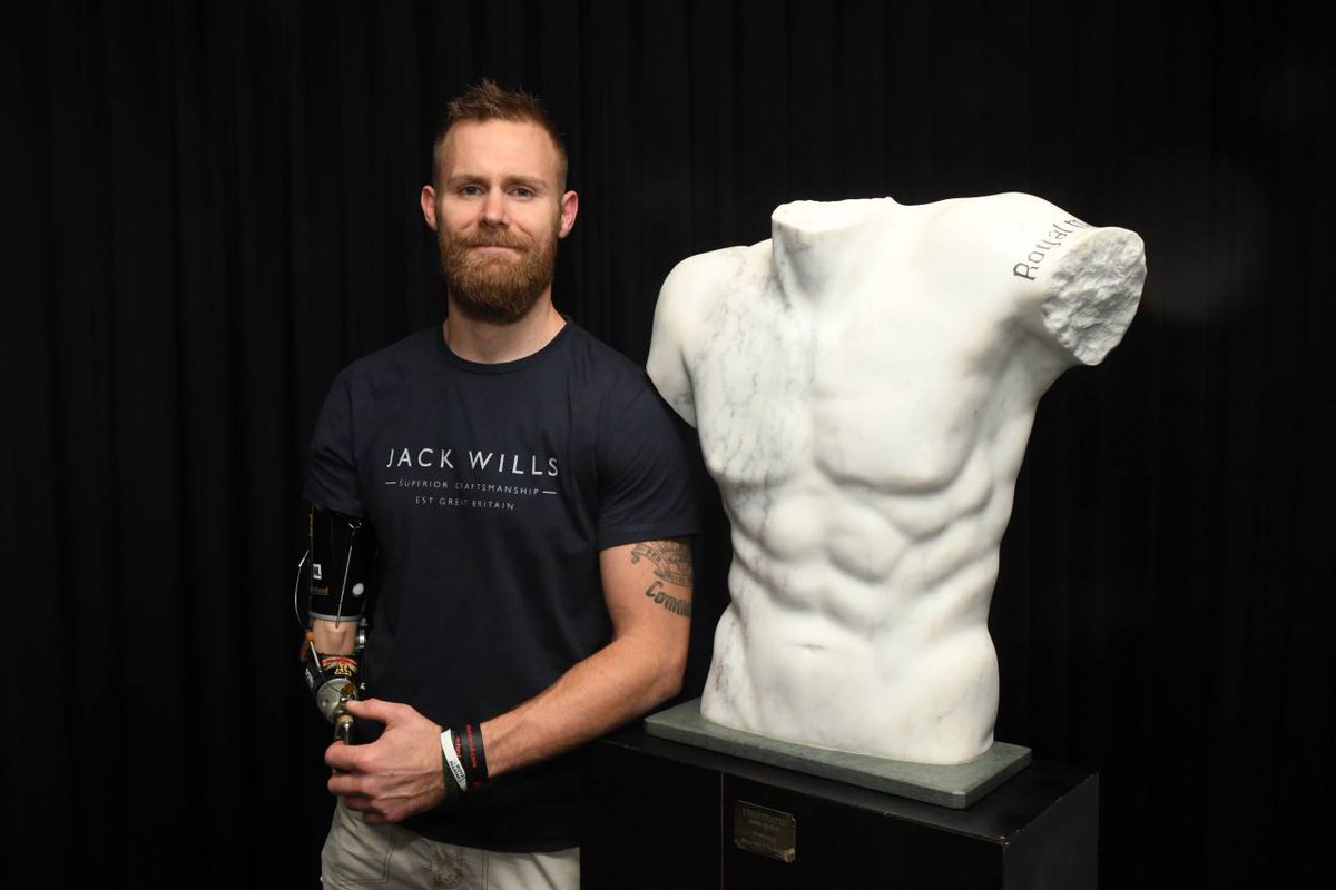 Blesma's tweet photo. Next week, the torso sculpture of triple amputee and #InvictusGames champion @MarkOrmrod will be put up for auction. It is hoped the sculpture will raise thousands for Blesma and @theRMcharity.
To make your own bid, visit: https://t.co/dPF8H3aGRk https://t.co/IHE4BYGjxS