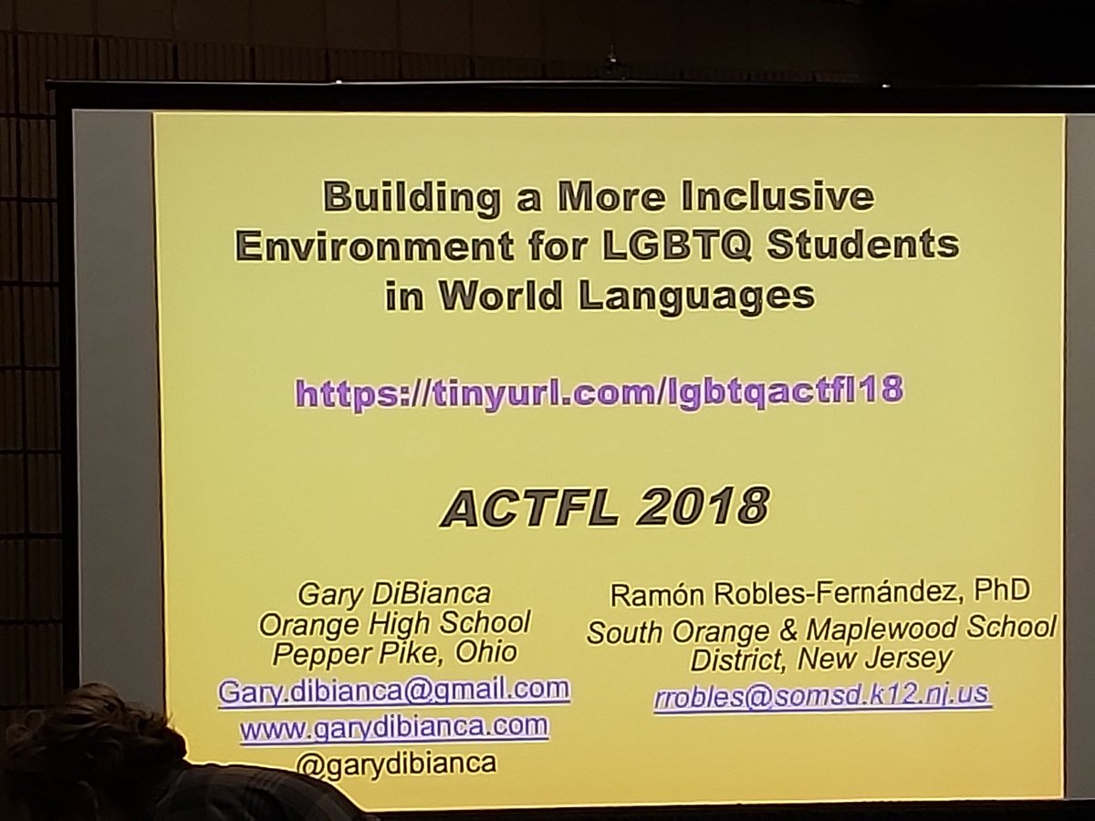 Follow the tiny url for the entire presentation! #actfl18 #inclusivity #lgbtqstudents #cpsjsig